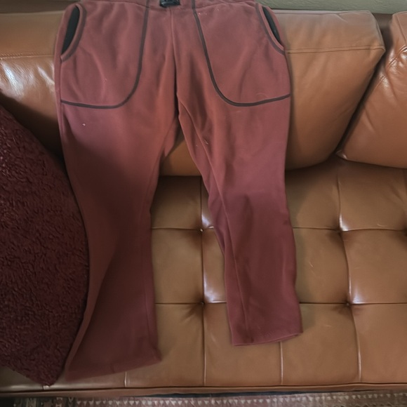 Burnt orange melanzana fluffy pants - Picture 2 of 4